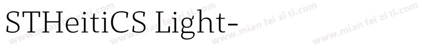 STHeitiCS Light字体转换